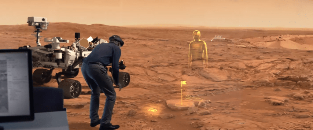 20912 Microsoft HoloLens позволит гулять по Марсу