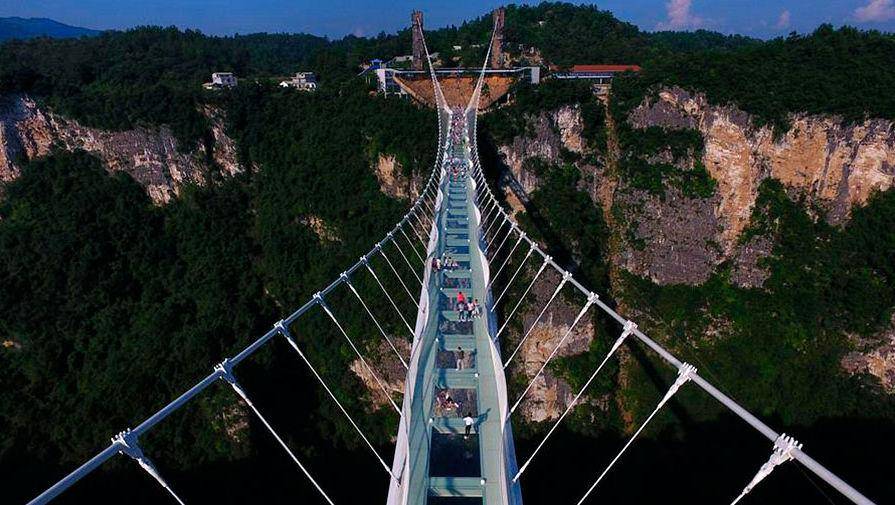22510 Открыт самый длинный в мире подвесной мост из стекла