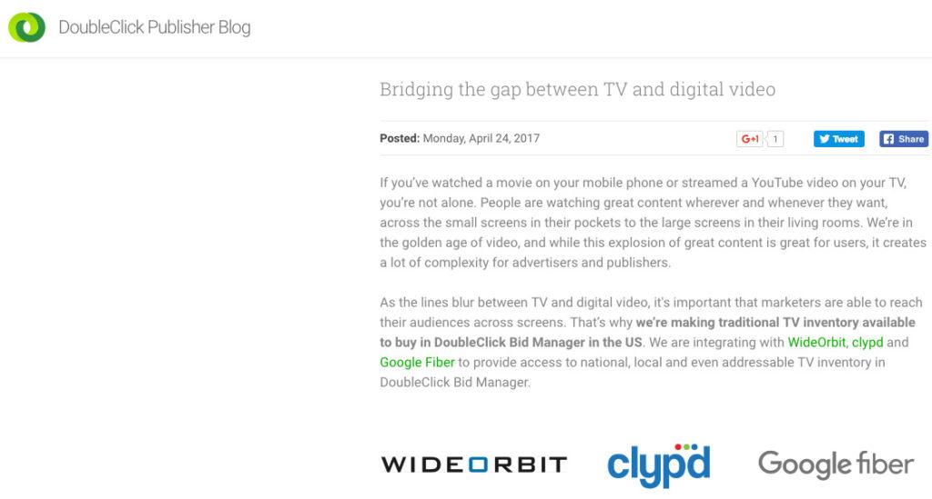 39276 Google будет продавать ТВ-рекламу через онлайн-медиаселлер