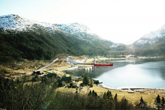 Новая достопримечательность Норвегии — судоходный тоннель (15 фото + видео)
