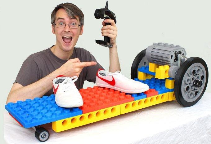 Электрический скейтборд в стиле Lego своими руками (3 фото + 2 видео)
