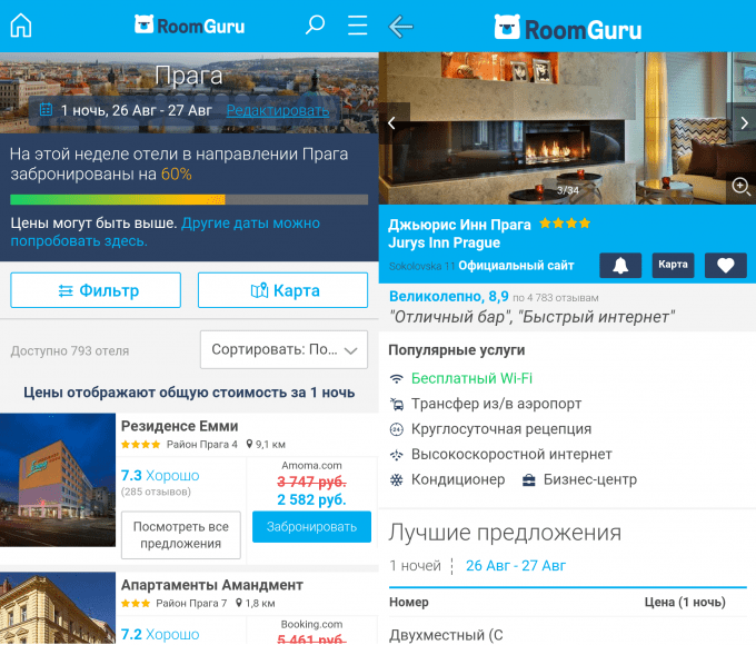 Как приложение RoomGuru помогает не переплачивать за отели