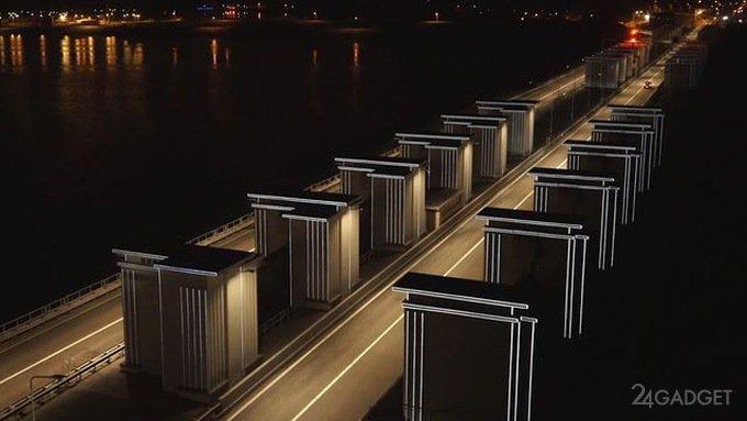 В Нидерландах осветили дорогу без применения электричества (видео)