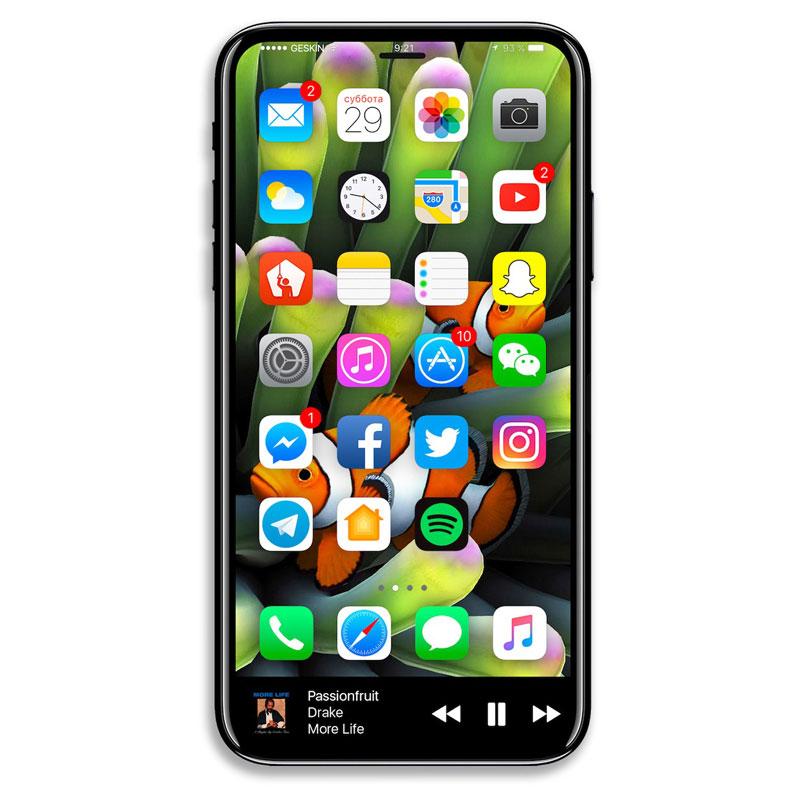 Рендеры iPhone 8: возможности безграничного дисплея