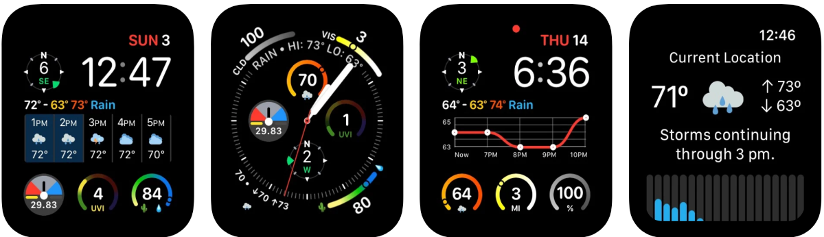 67776 4 приложения с прогнозом погоды для Apple Watch